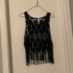 Small Black Mesh Tank Top